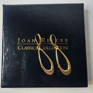 Vtg Joan Rivers Classic Collection Gold Tone Earrings